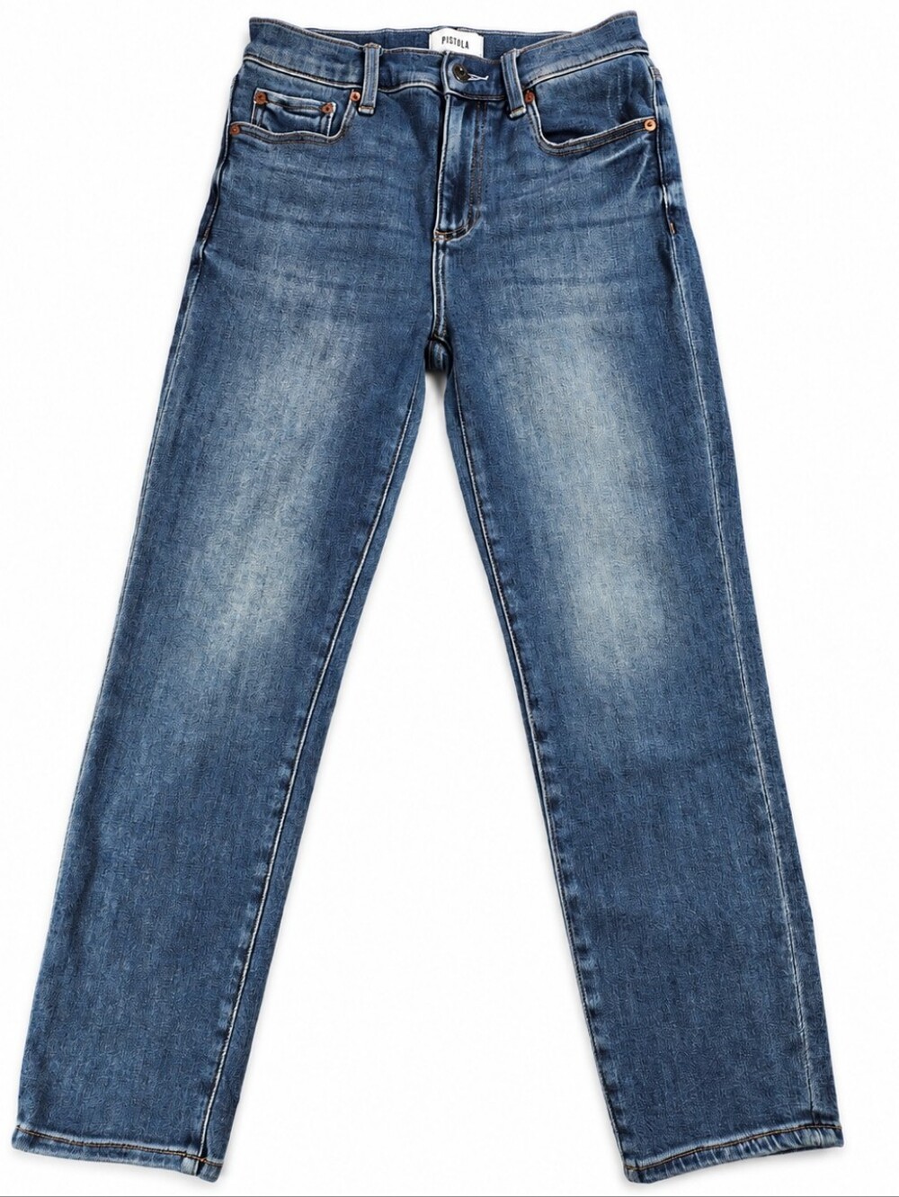 Pistola Monroe High Rise Cigarette Jeans Size 26 Indio Blue Crop Stretch